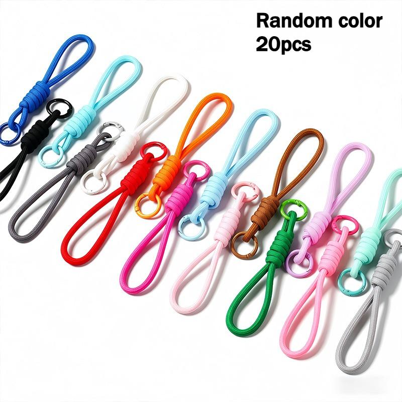 20pcs/10pcs Random Colorful Braided Lanyard, Woven Anti-Lost Wrist Strap for Phone Keys, Cute Leash for Plush Toy Boarding Pass