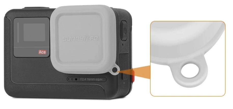 Rubber Camera Lens Cover Case for Insta360 / Ace / Ace Pro - Black
