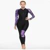 Women's Thickened Padded Long-Sleeved Swimsuit - Quick-Drying Tummy-Control Swimwear, Suitable for Snorkelling, Surfing, Diving and Aquatic Therapy