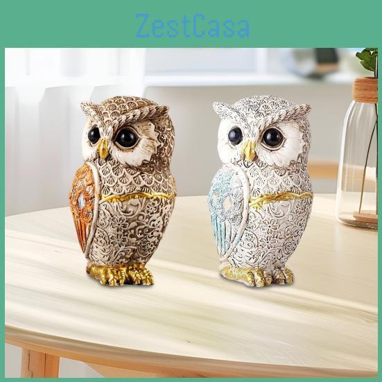 Statue Animal Look Realistic Owl Themed Ornament Owl Collectible Figurine Home Decor