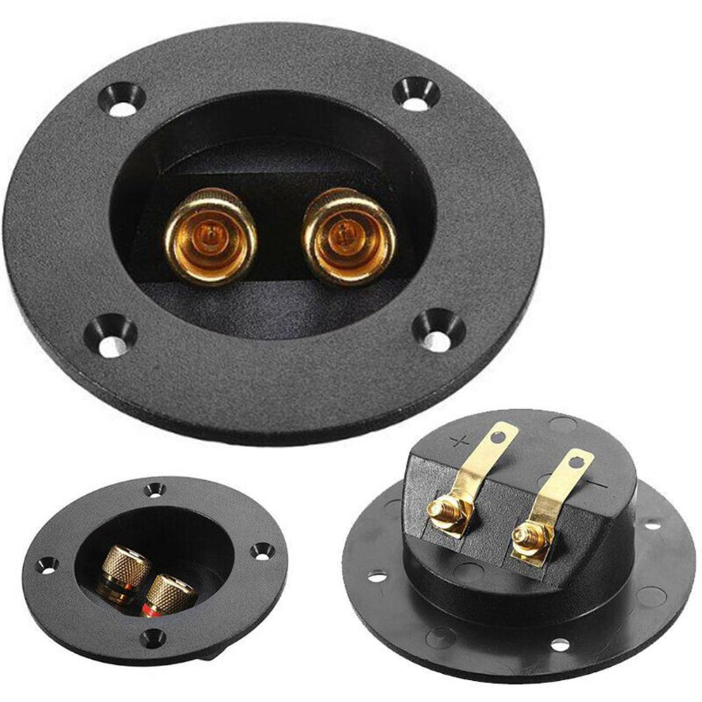 2 pcs DIY Home Car HIFI Stereo 2 way Subwoofer Speaker Box Terminal Round Cup Connector Binding Post For 4mm Banana Plugs