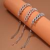 Elegant Rhinestone Cuban Link Bracelet/anklet for Women