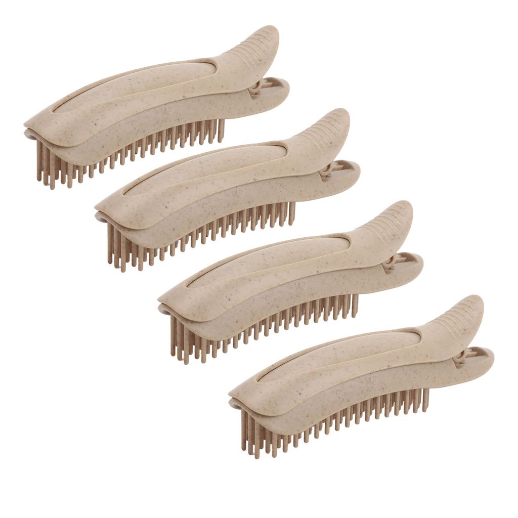 4pcs Solid Colour Volumizing Hair Clips Fast Curling Portable Heat Resistant Reusable Fluffy Hair Ro