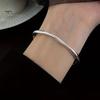 Lady Opening Bracelet Simple Style Adjustable Smooth Polished Copper Irregular Wrist Jewelry for Vacation Work Daily Wear