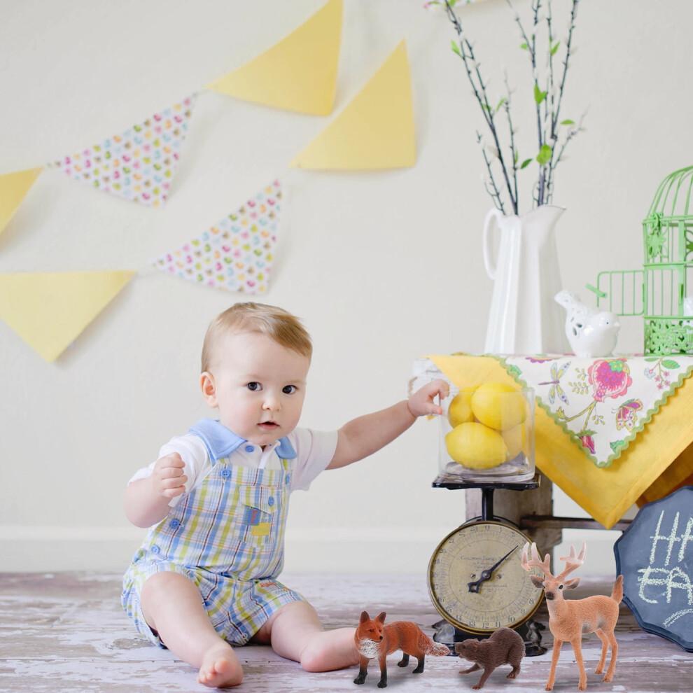 TOYMYTOY 7pcs Lovely Wildlife Models Plastic Wild Animal Plaything Simulation Animal Toys