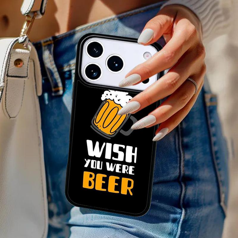 Beer Alcohol Phone Case For iPhone 17 Air 14 15 13 12 Max Cover For Apple 14 15 16 16e 11 Pro Max Plus Coque