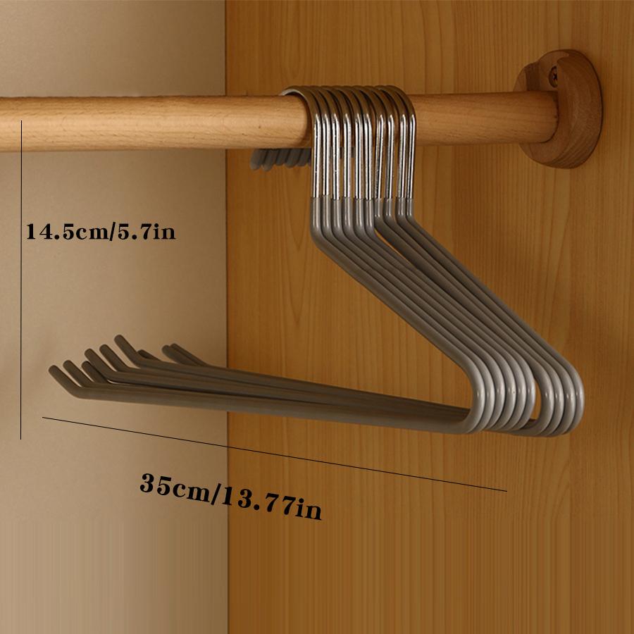

5/10pcs No-slip Hanger clothes Wardrobe Organizer Clothes Space Saving Goose Type Stainless Steel Durable Pants Hanger Household 5pcs сірий колір