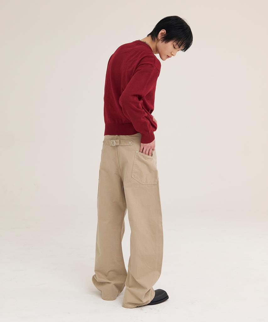 Akesi Denzel Summit Curved Cotton Pants_Beige