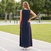 Abito da donna senza maniche a vestibilità larga con strisce laterali per un look casual estivo