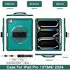 For iPad Pro 13 (2025)/(2024) Case Hand Strap Kickstand PC+TPU+Silicone Cover with Shoulder Strap