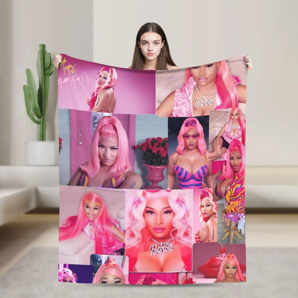 Nicki Minaj Pink Friday 2 Tour  Soft Blanket  Travel Office Plush Throw Blanket Pattern Outdoor Flannel Bedspread Sofa Bed Cover