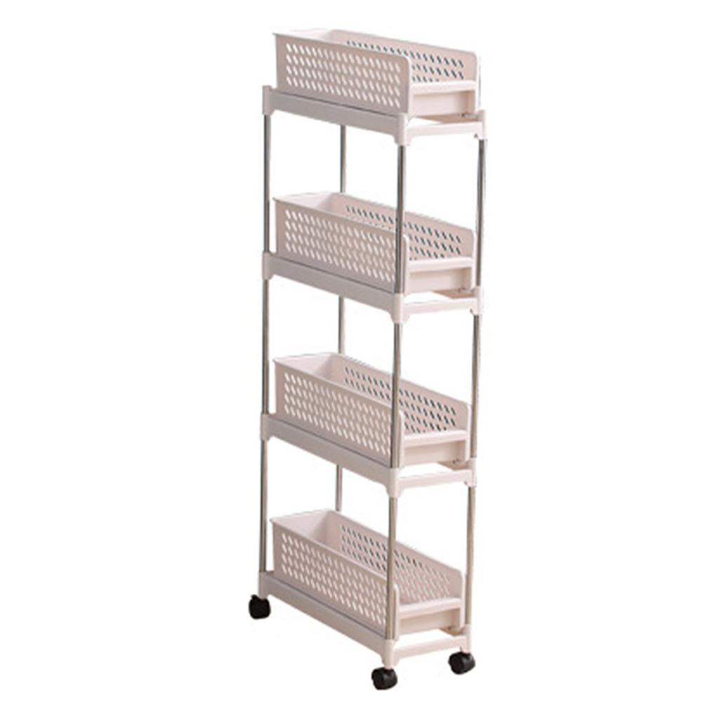 Aufbewahrungswagen Platzsparend Vielseitig Verstellbar Stilvoller Look Rollender Aufbewahrungswagen Organizer für Zuhause Küche Badezimmer