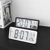 Modern Lcd Wall Clock With Temperature And Humidity Display For Living Room Decor