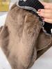 2024 Autumn/Winter Chenille Fleece-Lined Elastic Waist Straight-Leg Pants for Middle-Aged & Elderly Women