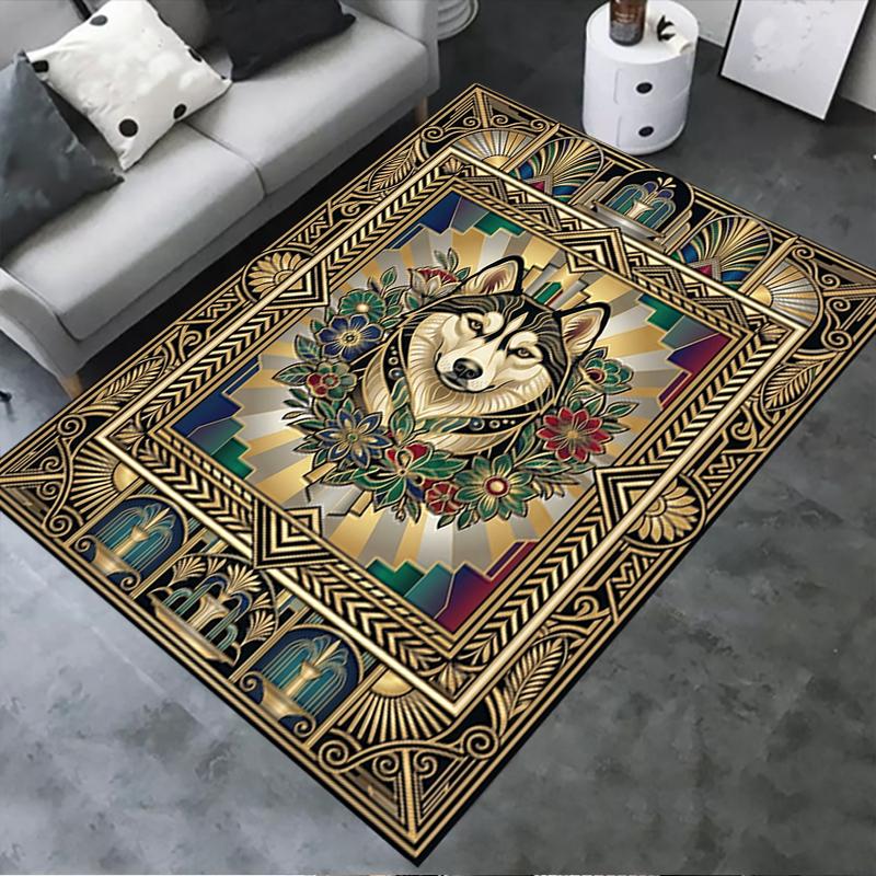 2025 New Husky Dog Carpet Rug for Living Room Bedroom Home Sofa Decoration,Kids play Non-slip Floor Mat65