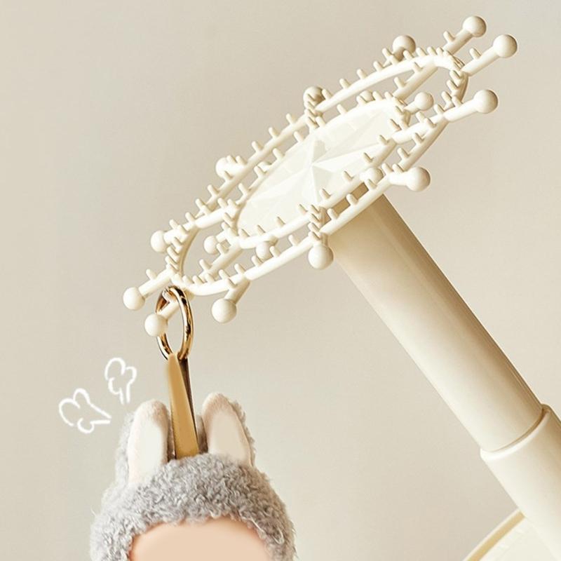 Rotating Display Stand For Collectible Keychains And Mini Figures With Multi Layer Storage Dustproof Clear Cover