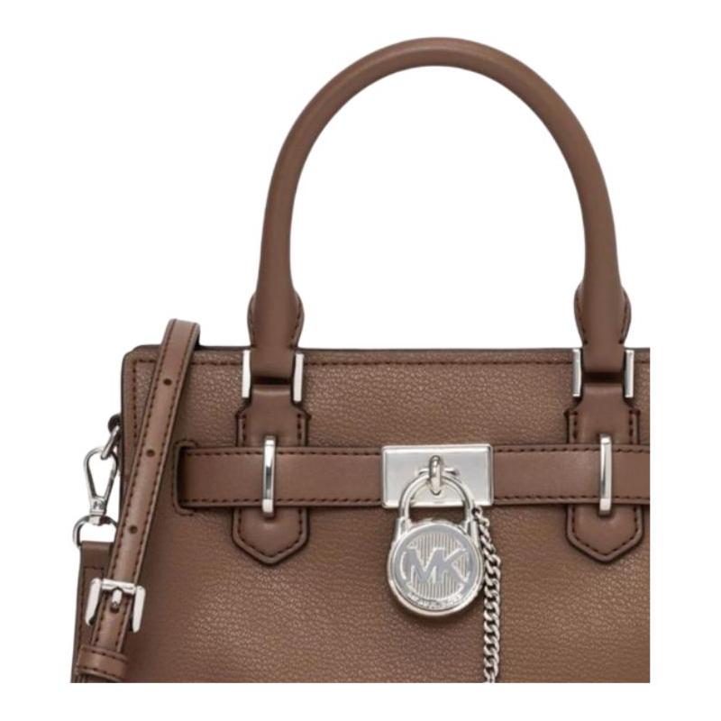 MICHAEL KORS Hamilton Brand Logo Single Shoulder Crossbody Handbag Small Women's Brown