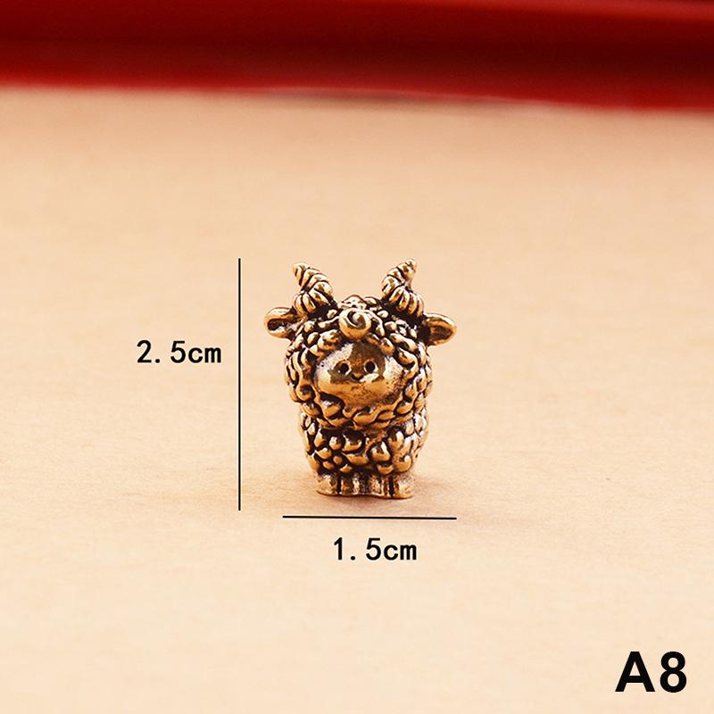 Brass Zodiac Figurines Zodiac Horse Desk Ornament Animals Statue Collectible Car Interior Desk & Home Decor Perfect Gift