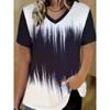 T-shirt da donna a maniche corte stampata in 3D, abbigliamento taglie forti da donna, alla moda e versatile, casual, per l'uso quotidiano