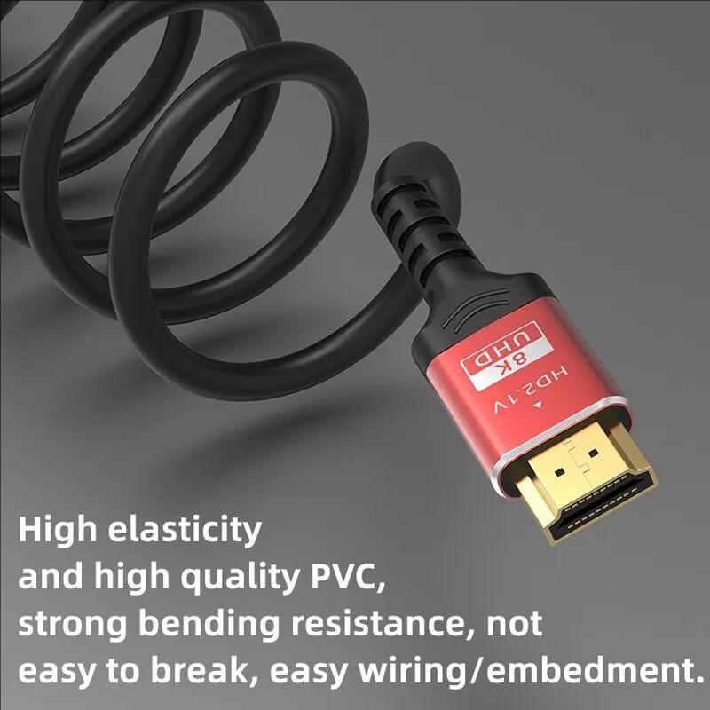 8K HDMI 2.1 Høyoppløselig videokabel for TV- og datamaskintilkoblinger