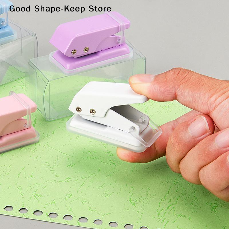 Mini Kawaii Office School Supplies Stationery Items Hole Punch 1 Hole Cute Paper Punch Portable Round Hole Puncher Paper Cutter