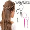 1/2/3 Zestawy Plastikowe Narzędzie do Stylizacji Warkoczy i Kucyków Magiczne Topsy Tail Klips do Stylizacji Warkoczy Kucyków dla Kobiet Dziewcząt Dzieci Maker Fryzur