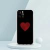 For iPhone 15 16 14 13 12 Mini 11 Pro Max XS X XR SE 7 8 Plus Silicone Clear Cover I Love You Pink Heart Luxury Phone Case