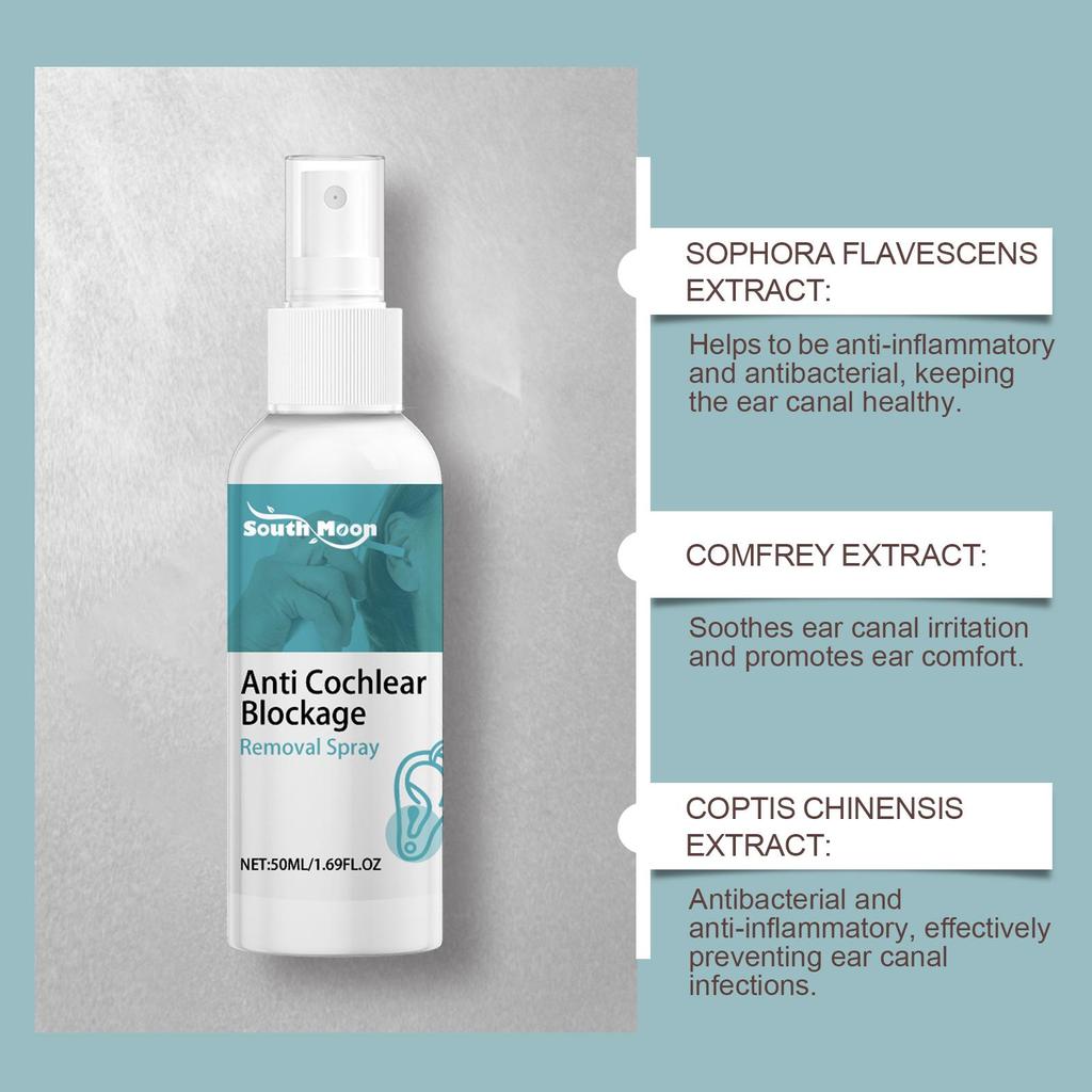 Ohrschmalzpfropfenentferner-Spray Tägliche Anwendung, Sanft, Angenehm, Feuchtigkeitsspendend, Ohrschmalzreinigung, Pflege, Spray