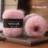 Multicolor Alpaca Mohair Gradient Hand-Knitted Medium Thickness Baby Blanket Shawl