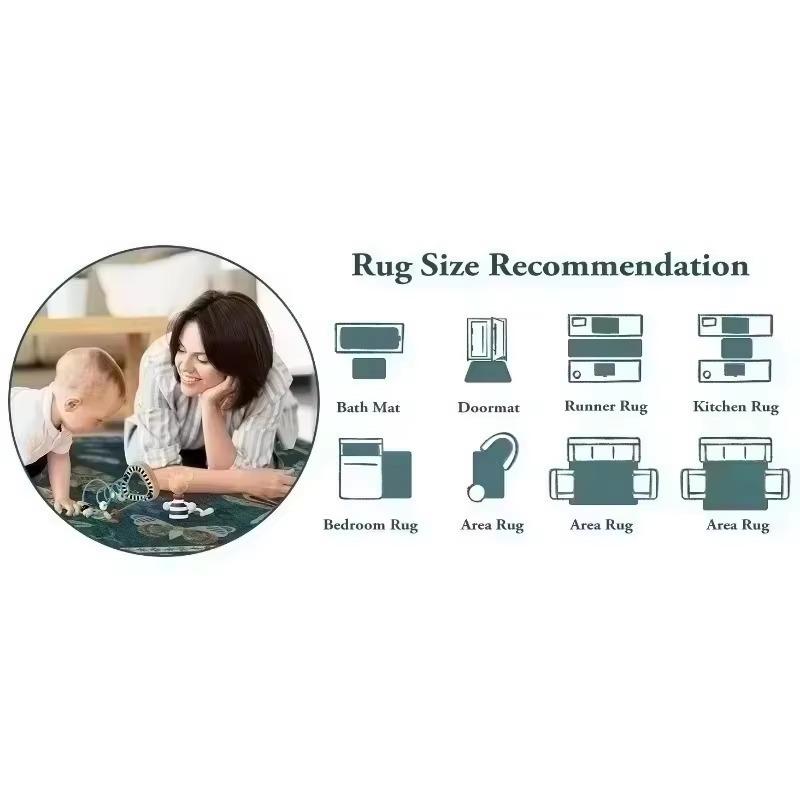 Minimalist Mid Century Rug Neutral Tone Carpet Scandinavian Inspired Decor Living Room Bedroom Rugs Area Rug Washable Carpet