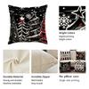 1/4Pcs Black Christmas Pillowcases, Bow Christmas Balls, Christmas Tree Print Design Cushion Covers, Christmas Decorations