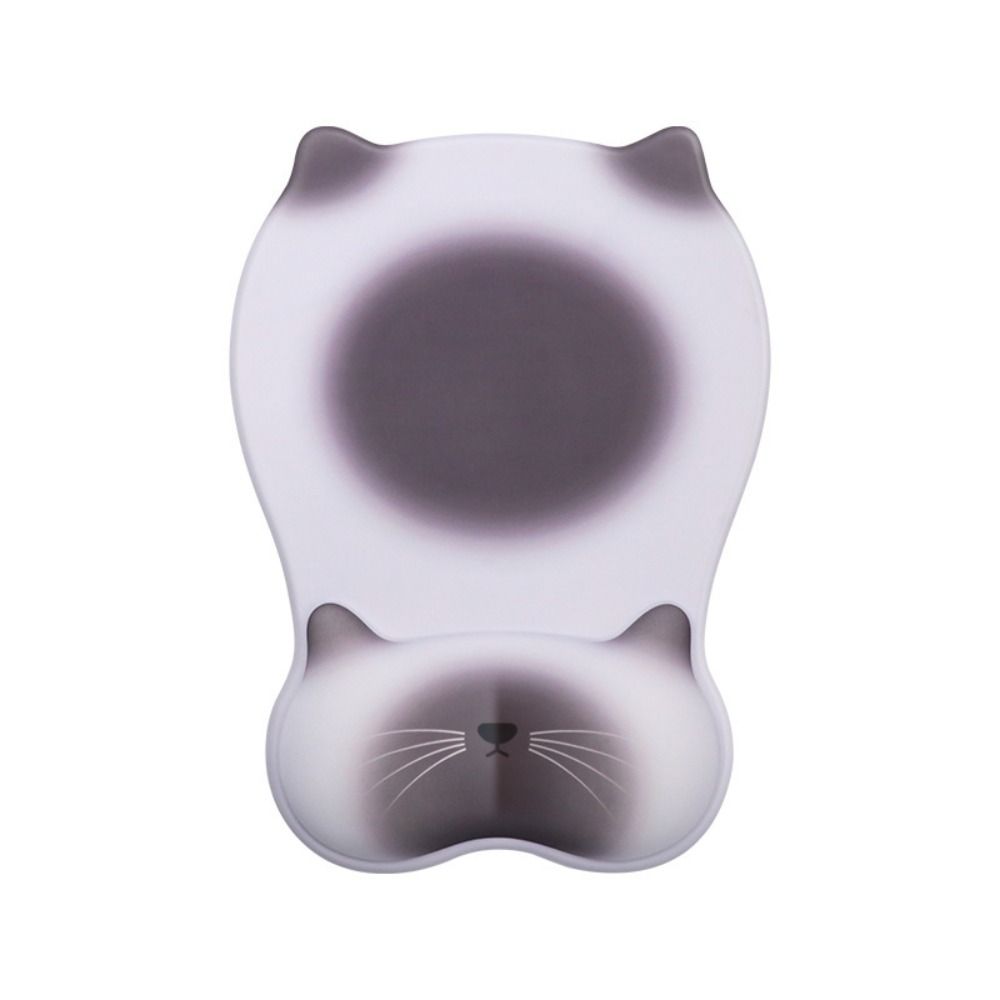 Cartoon Cat Mouse Mat Wrist Rest Non Slip Cat-shaped Mouse Pad Mouse Pad Wrist Rest Office