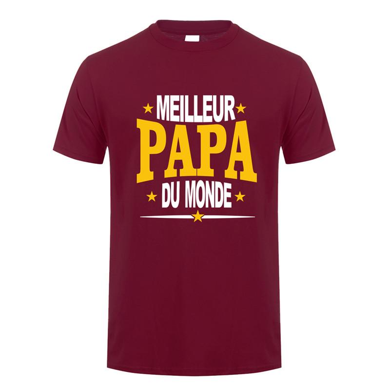 Best Dad In the World T-Shirt Short Sleeve Unisexs French Father Dad T-shirt Papa T-shirt Oz405