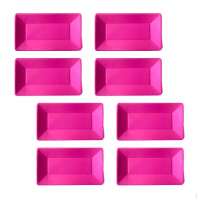 8 חתיכות צלחות חד פעמיות מגש עוגות נייד כלי שולחן שימושי לאוכל