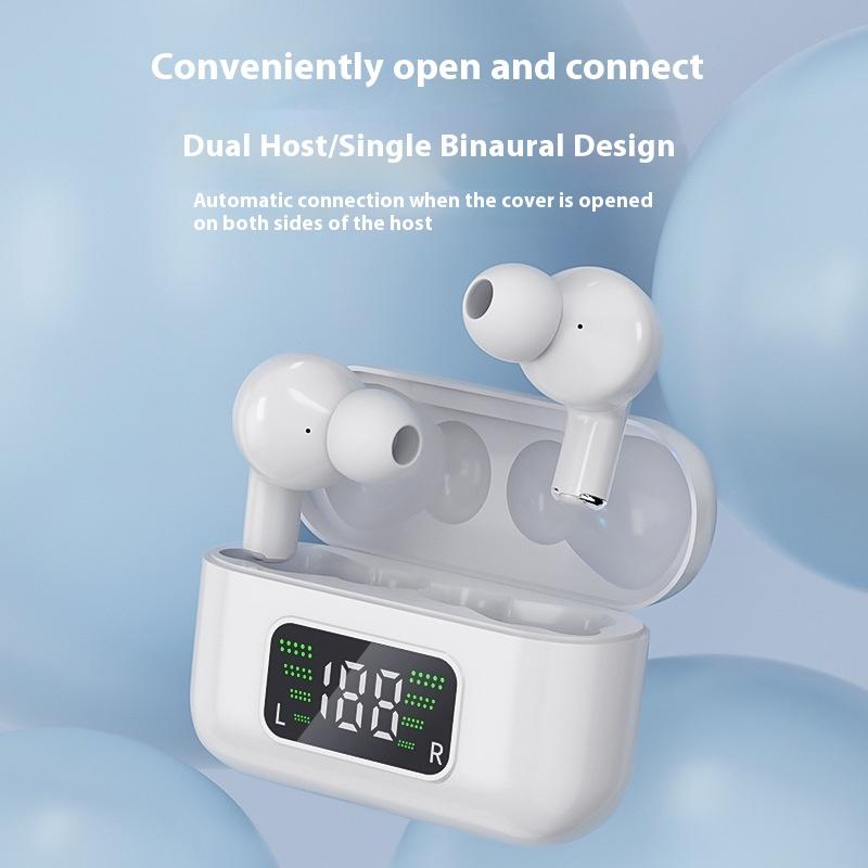 Bluetooth Headset, Digital Display In-ear True Wireless Sports Super Long Battery Life Noise Reduction Bluetooth Headset