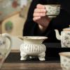 Ru Kiln Bamboo Three Feet Tea Filter Group Tea Leakage Net Household Ceramic High-end Exquisite Tea Ceremony Accessories