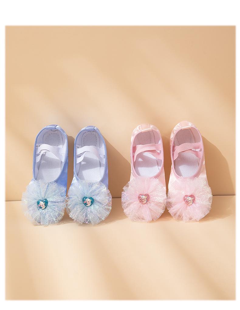 Elsa Rosa Katzenpfoten-Ballettschuhe für Mädchen - Weiche Sohle, Schnürsenkelfreie Tanzschuhe