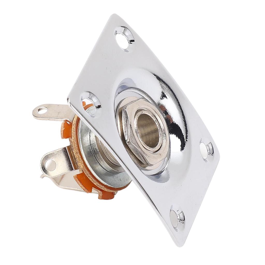 Placă mufă de ieșire pentru chitară Placă de mufă pentru mufă compactă din metal de formă pătrată pentru Telecaster