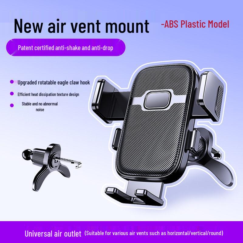 2026 Car Phone Holder Air Vent Spiral Hook Multi-functional Navigation Bracket
