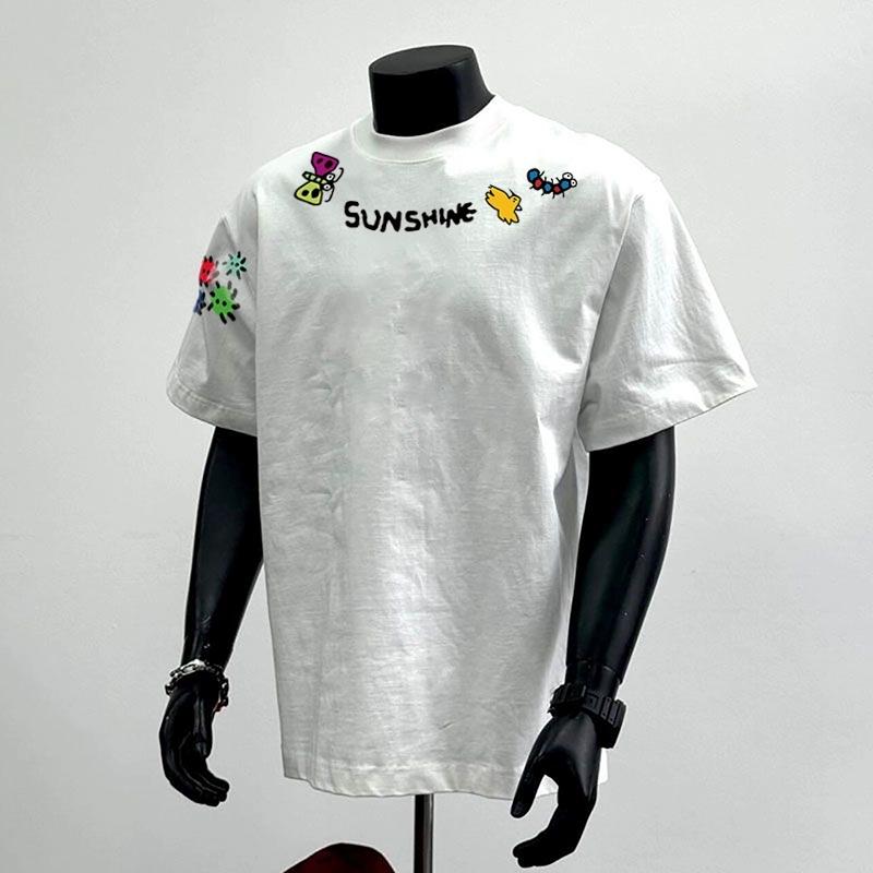 American Retro High Street Short-Sleeved T-shirt Men's High-Grade Ruan Shuai Oumei Top T-shirt Fashion Brand Couple