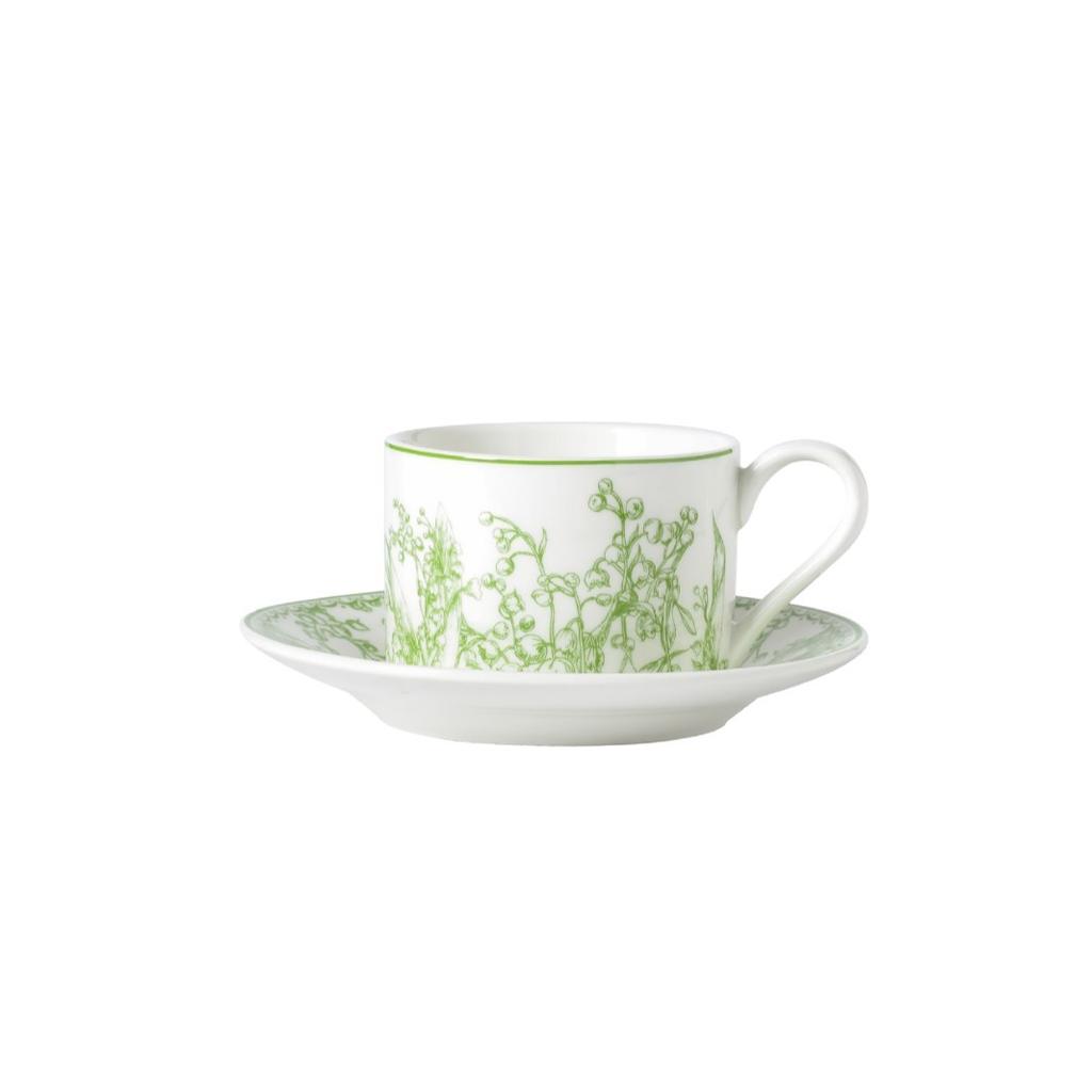 Lily of The Valley Coffee Cup and Plate Gift Box Mug Gift High Appearance Level Water Cup Set Opening Event Souvenir