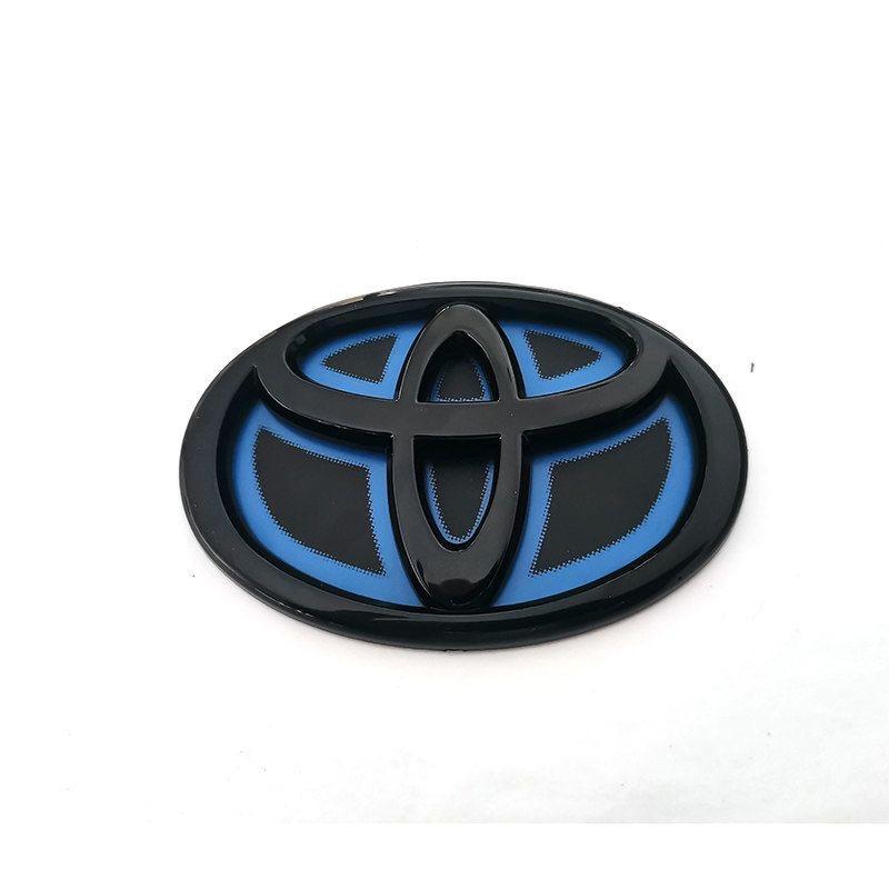 Modified Blue Bottom Front Grille Badge Trunk Car Logo Suitable for Toyota RAV4 CAMRY COROLLA LANDCRUSER RAV4 VIOS SIENNA YARLS