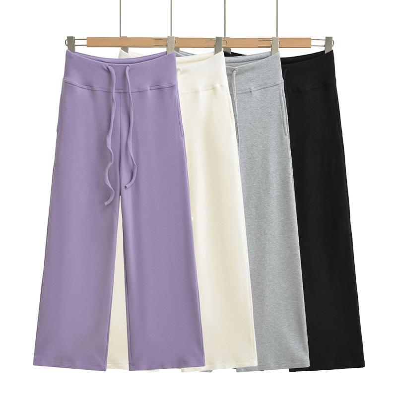 Women's Mid-Waist Drawstring Sweatpants - Casual, Comfortable, and Versatile for Autumn/Winter