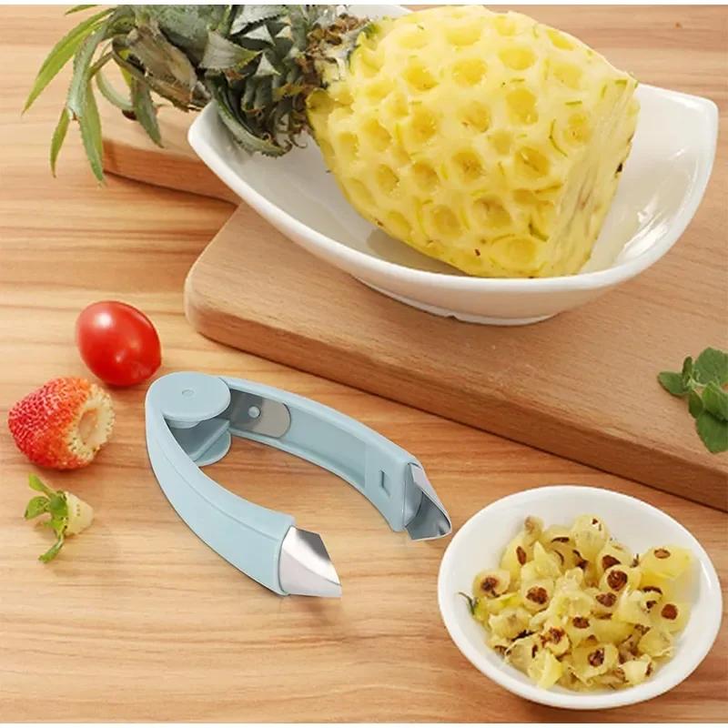 Stainless Steel Pineapple Huller Stem Remover Portable Fruits Vegetables Eye Peeler Corer Home Kitchen Gadgets