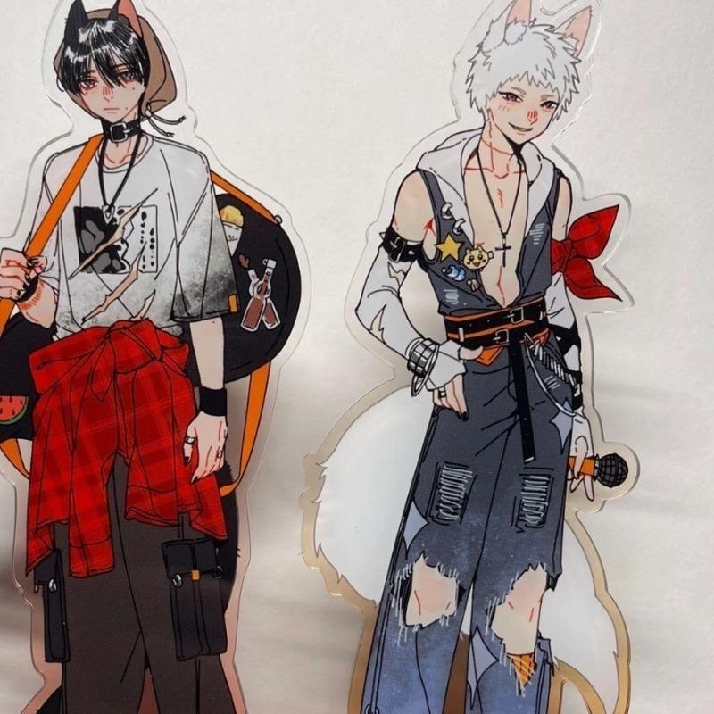 10cm/3.93in Anime The Summer Hikaru Died Standing Plates Figures Acrylic Creativity Card Novelty Toys Birthday Desk Decorations