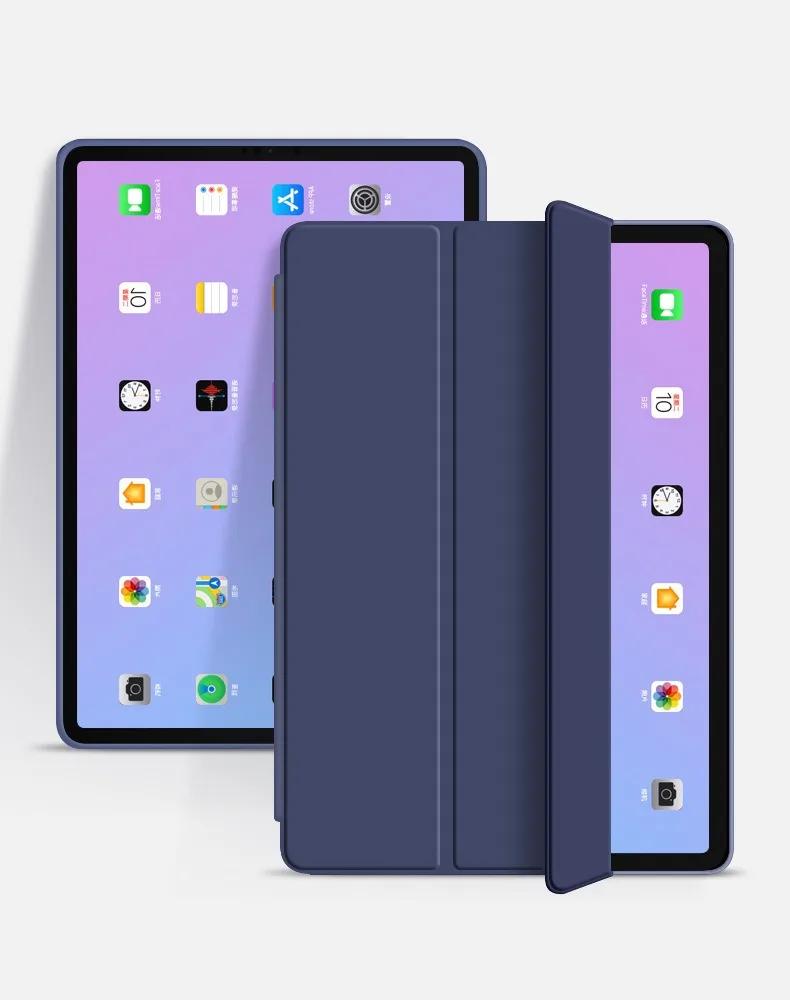 Voor Lenovo Tab Idea 11 Hoes 11inch TB335FC Magnetische Tri-fold Stand TPU Zachte Achterhoes voor Xiaoxin Pad 11 Tablethoesjes Lenovo Tab Idea 11 zwart