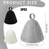 3 Pieces Felt Sauna Hats Breathable Durability Anti Heat Accessories