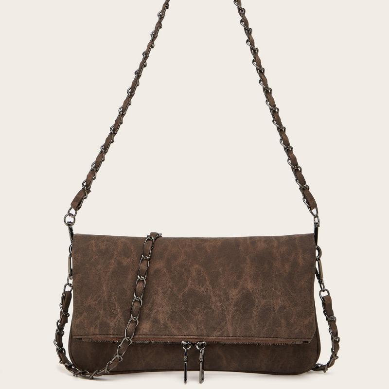Sac Populaire Sac à Chaîne Bandoulière Épaule Unique Vintage pour Femmes Design de Niche Sens Premium Sac Sous-Bras