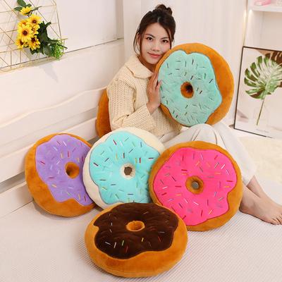 40/50cm Simulation Sweet Bun Donut Soft Toy Stuffed Cream Doughnut Plush Pillow Simulation Food Sofa Chair Cushion Kid Girl Gift