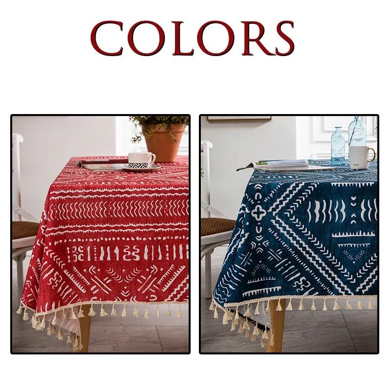 Водонепроницаемая полосатая скатерть с геометрическими линиями OiFabric — фото 6